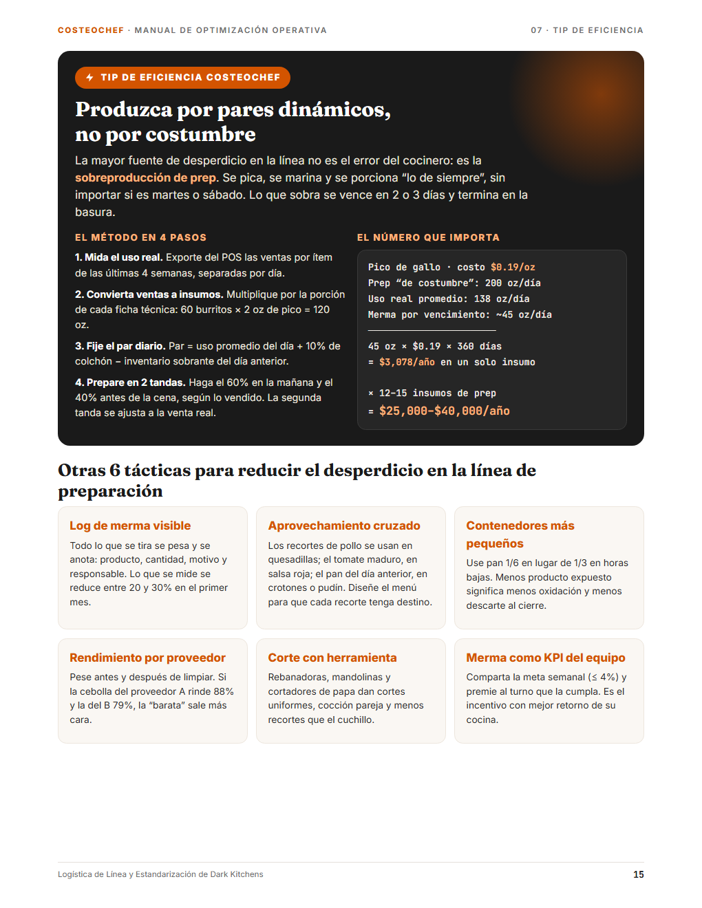 Tip de Eficiencia sobre pares dinámicos de prep