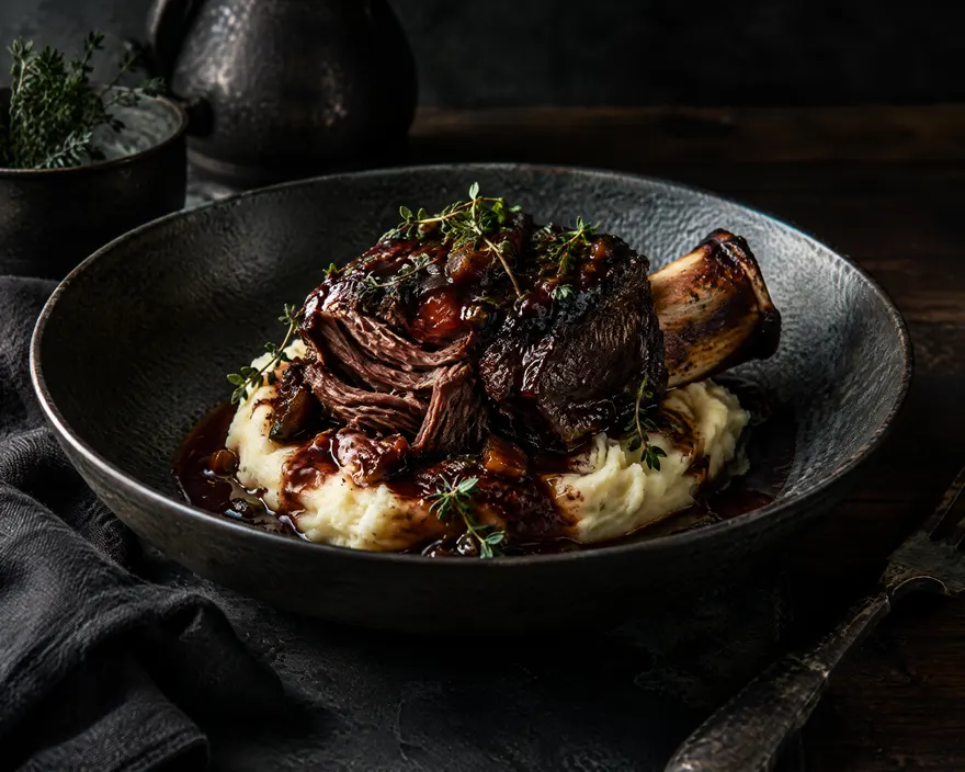 Short rib braseado al vino tinto